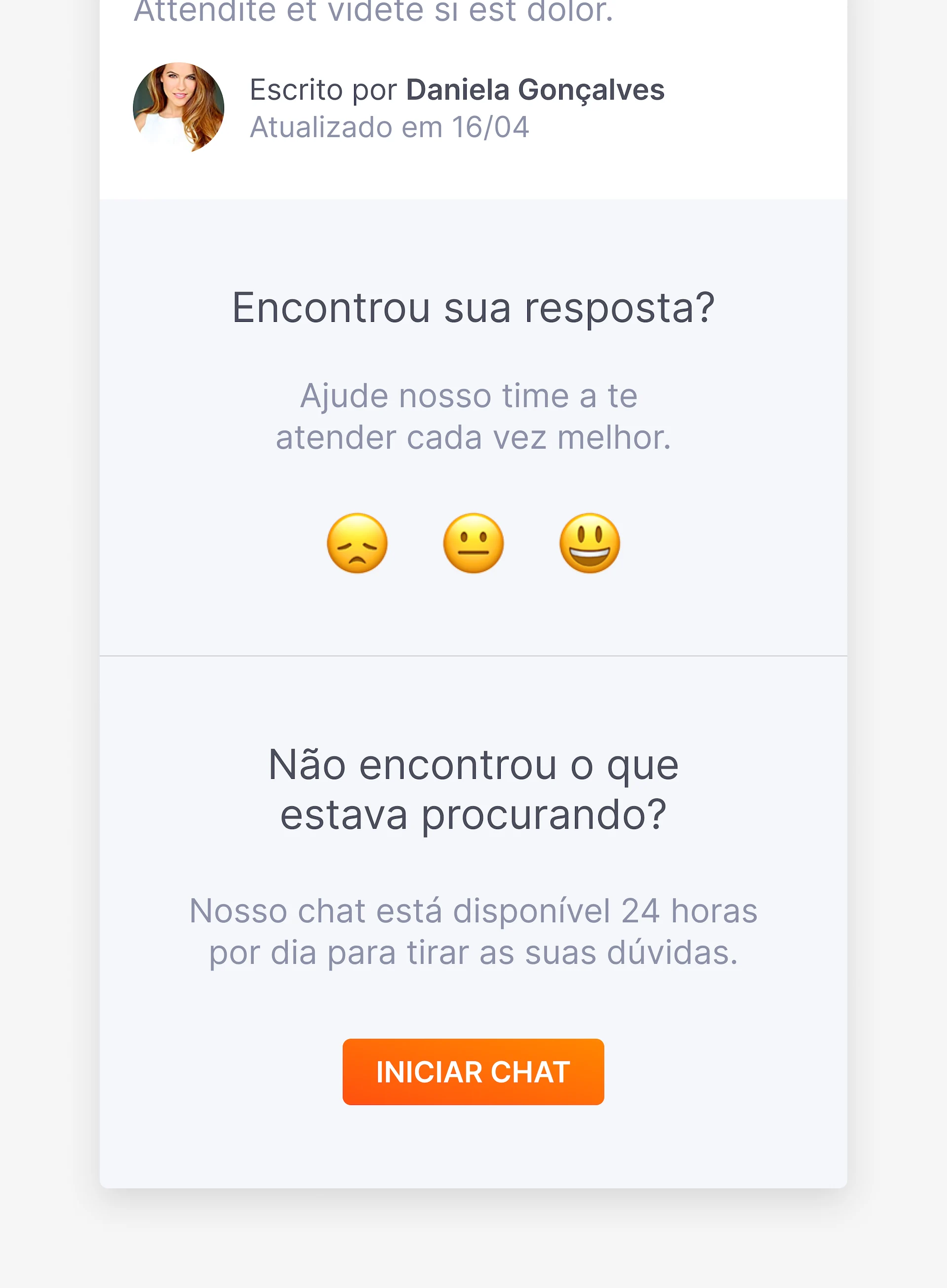 Help article screen with a conversational tone of voice