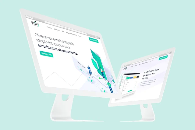 Landing pages for Adiq client, a complete financial suite for web systems.