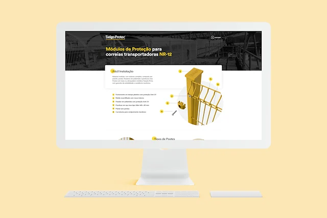 Landing page for Belgo Protec project showcasing fence details.