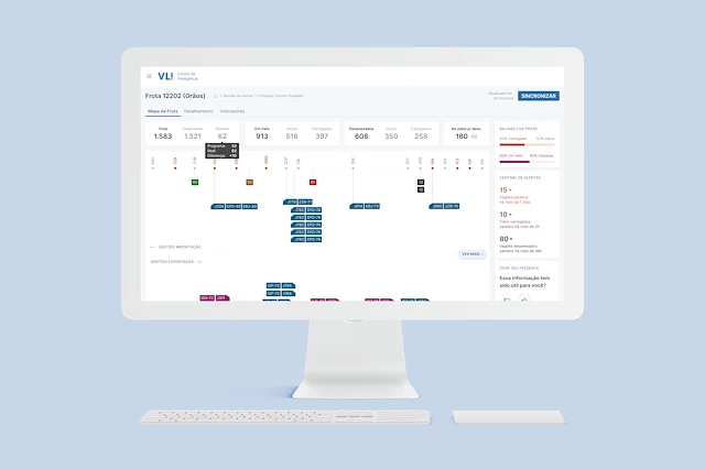 Real-time train location and transit time dashboard for VLI.